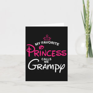 Tarjeta Mi princesa favorita me llama Grampy hija padre