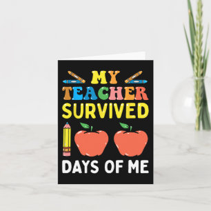 Tarjeta Mi Profesor Sobrevivió A 100 Días De La Escuela De