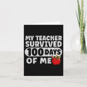 Tarjeta Mi Profesor Sobrevivió A 100 Días De Mi Chicas De