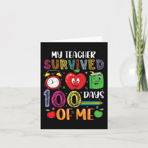 Tarjeta Mi profesor sobrevivió a 100 días de mi feliz día