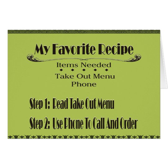 Tarjeta mi receta preferida