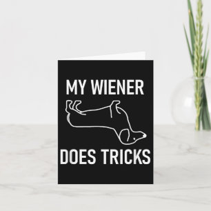 Tarjeta Mi salchicha hace trucos, Dachshund, Divertido, Ch
