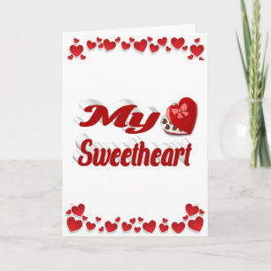Tarjeta Mi San Valentín corazones rojos