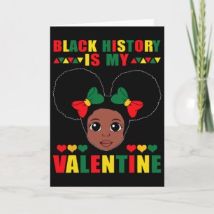 Tarjeta Mi San Valentín Es La Historia Negra Chica Afroame