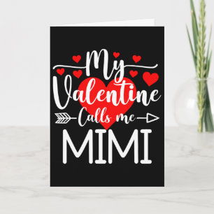 Tarjeta Mi San Valentín me llama Mimi Divertido Día de San