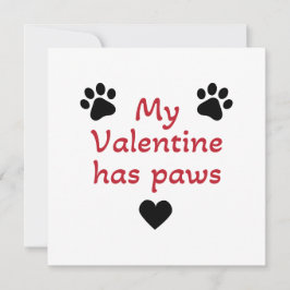 Tarjeta Mi San Valentín tiene patas