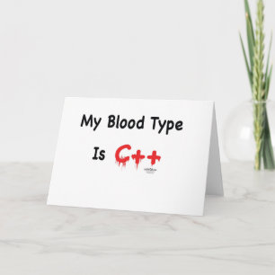 Tarjeta Mi sangre es c++