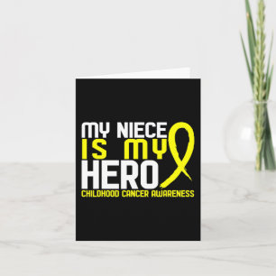 Tarjeta Mi sobrina es mi heroína conciencia del cáncer inf