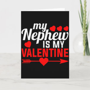 Tarjeta Mi sobrino es mi San Valentín Pareja Familia Diver