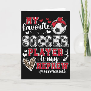 Tarjeta Mi sobrino fútbol tía de un jugador de fútbol tía