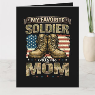 Tarjeta Mi soldado favorito me llama mamá