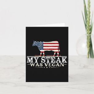 Tarjeta Mi Steak Era Vegan - Bbq Lover Anti Vegan