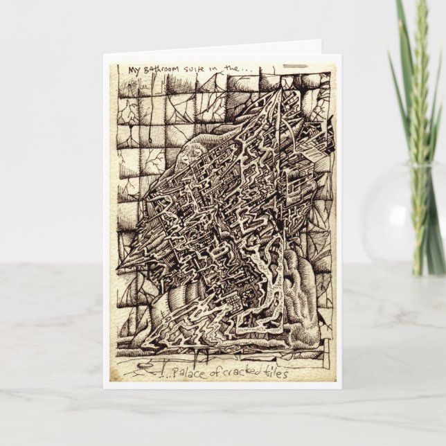 Tarjeta Mi suite de baño en el palacio de las baldosas rot (Anverso)