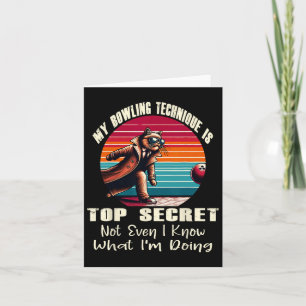 Tarjeta Mi técnica de boliche es el más secreto de los bol