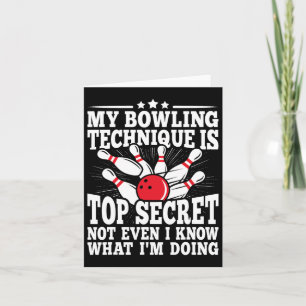 Tarjeta Mi técnica de boliche es el más secreto de los bol