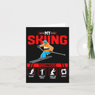 Tarjeta Mi técnica de esquí - Funny Ski Snowboard Lover Sn