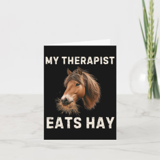 Tarjeta Mi terapeuta come Hay Funny Caballo Lover