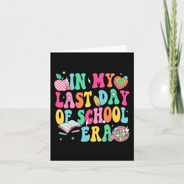 Tarjeta Mi último día de la era escolar Profesores Chicos  (Anverso)