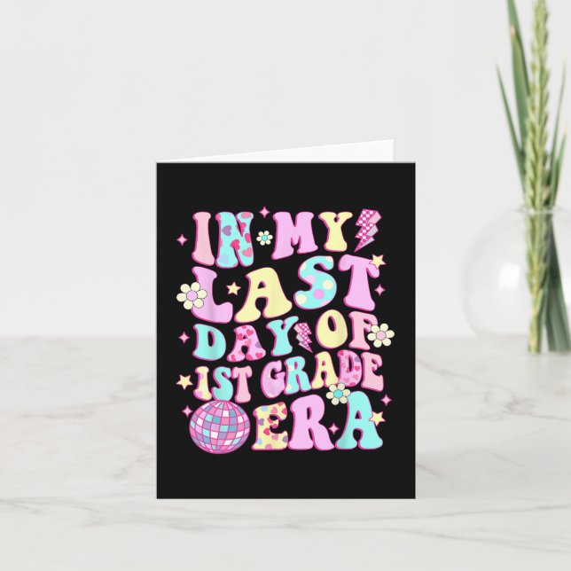 Tarjeta Mi Último Día La Época De Primer Grado Sonríe Cara (Anverso)