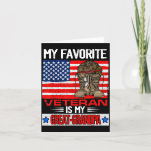 Tarjeta Mi Veterano Favorito Es Mi Bisabuelo Militar G