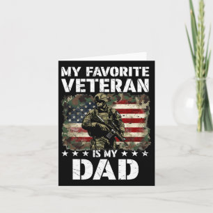 Tarjeta Mi Veterano Favorito Es Mi Papá Día de los Veteran