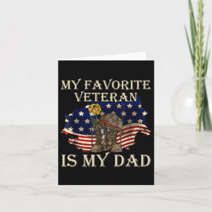 Tarjeta Mi Veterano Favorito Es Mi Papá Día de Veteranos