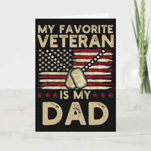 Tarjeta Mi Veterano Favorito Es Mi Papá Día de Veteranos M