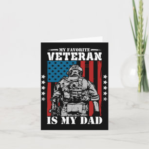 Tarjeta Mi Veterano Favorito Es Papá Día De Los Veteranos 
