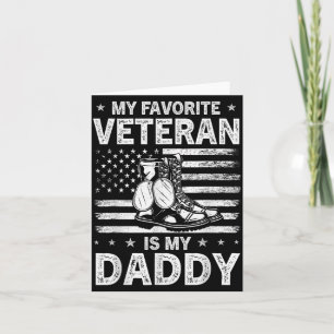 Tarjeta Mi Veterano Favorito Es Papá Día De Los Veteranos