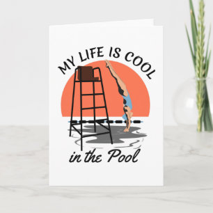 Tarjeta Mi vida es Guay en la piscina - Diseño perfecto pa