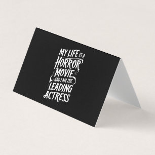 Tarjeta Mi vida es una película de terror - Halloween dive