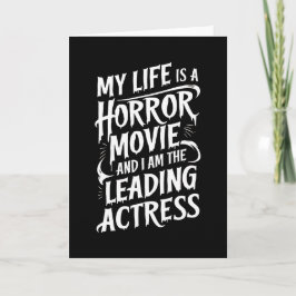 Tarjeta Mi vida es una película de terror - Halloween dive