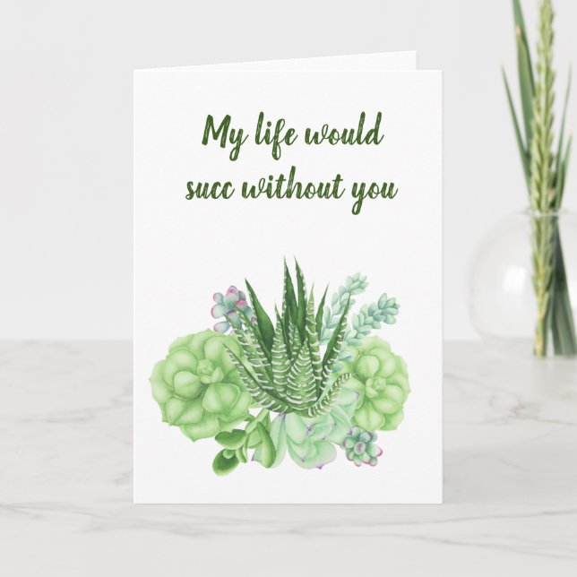 Tarjeta Mi vida se acabaría sin ti día de San Valentín (Anverso)