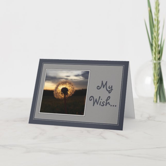 Tarjeta Mi Wish Dandelion Sunset (Anverso)