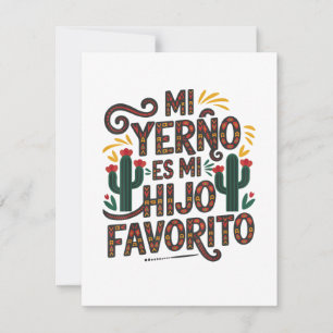 Tarjeta Mi yerno es hijo favorito