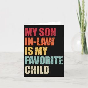 Tarjeta Mi yerno es mi hijo favorito Divertida familia Hum
