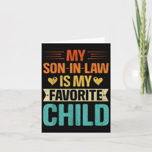 Tarjeta Mi yerno es mi hijo favorito Funny Fathers D