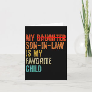 Tarjeta Mi yerno es mi hijo favorito Humor