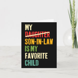 Tarjeta Mi yerno es mi hijo favorito Humor Día del Padre