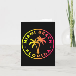 Tarjeta Miami Beach Florida Colorido Palm Tree Tie Dye Boy