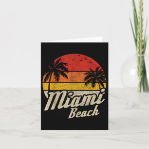 Tarjeta Miami Beach Florida Fl Vintage Sunset Retro Vacati