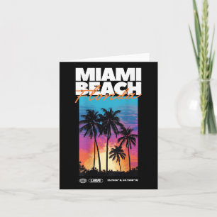 Tarjeta Miami Beach Florida Summer Palm Vacation Usa
