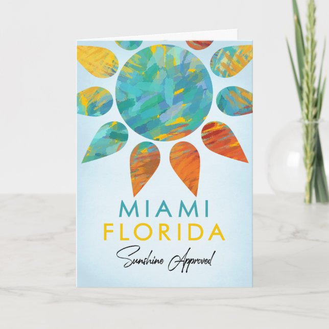 Tarjeta Miami Florida Sunshine Travel (Anverso)