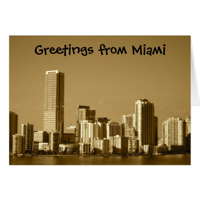 tarjeta miamiskyline (Anverso (Horizontal))