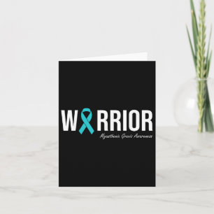 Tarjeta Miastenia Gravis Awareness Ribbon Verde azulado