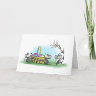 Tarjeta Mic, mac y Pascua feliz de Moe