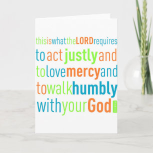 Tarjeta Micah 6:8