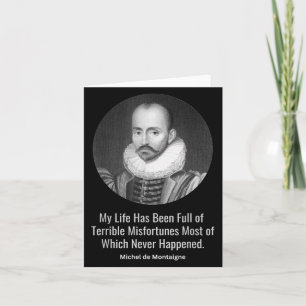 Tarjeta Michel De Montaigne Cita Wise Philos