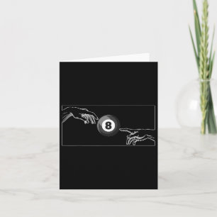 Tarjeta Michelangelo Artistic Billiards Hand Of God Black