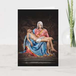 Tarjeta MICHELANGELO PIETA' EL CORDERO DE DIOS xdkbg